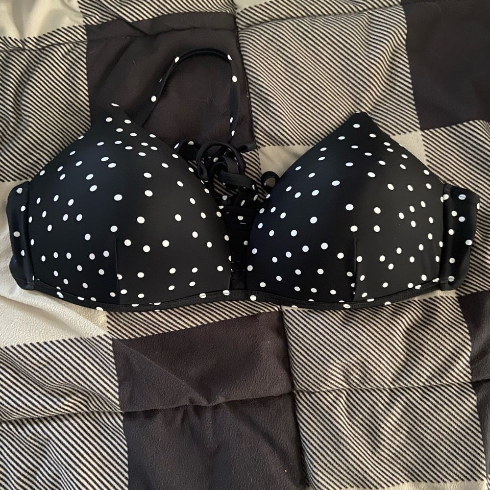 Polka dot bathing suit bikini top